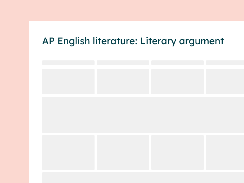 AP literature literary argument rubric