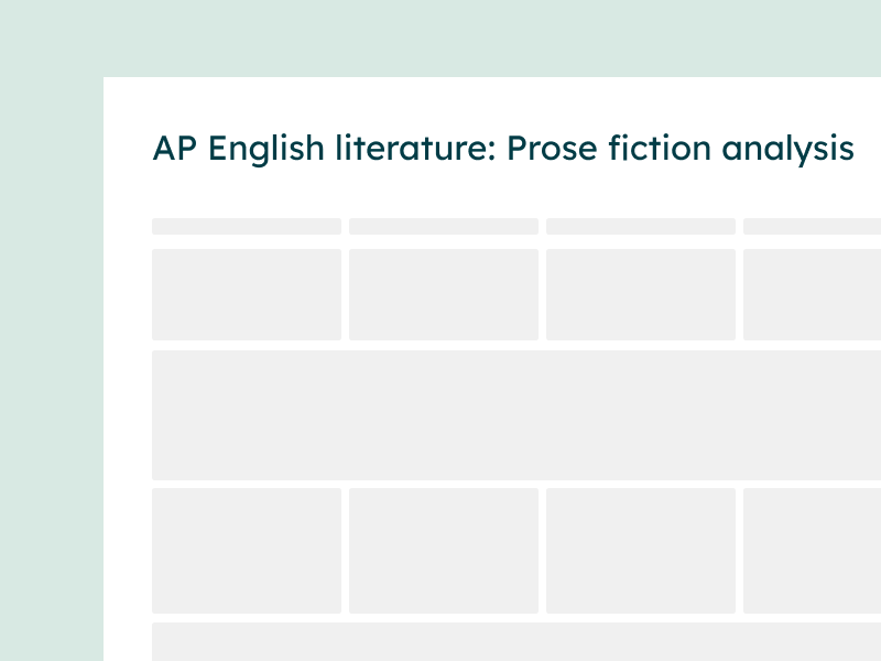 AP prose fiction analysis rubric