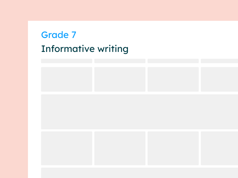 grade 7 essay rubric