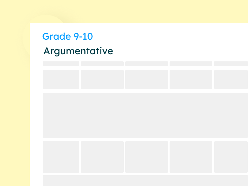rubric for grading argumentative essay