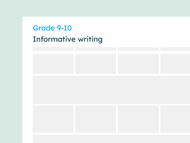 informative essay rubric 9th grade