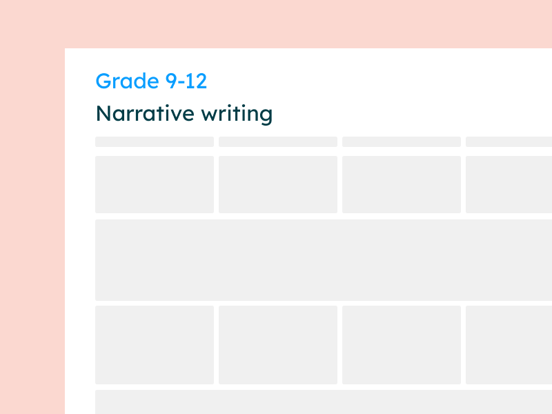grade 9-12 narrative writing rubric