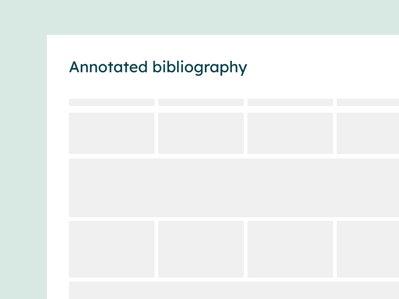 Annotated bibliography rubric